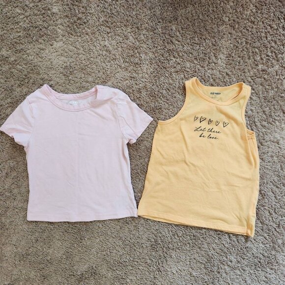 Old Navy Girls' T-Shirts Bundle M (8) Pink/Orange Super Soft - Picture 1 of 9